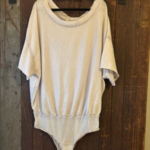 FP Movement by Free People Pale Lavender Scoop-Neck Bodysuit